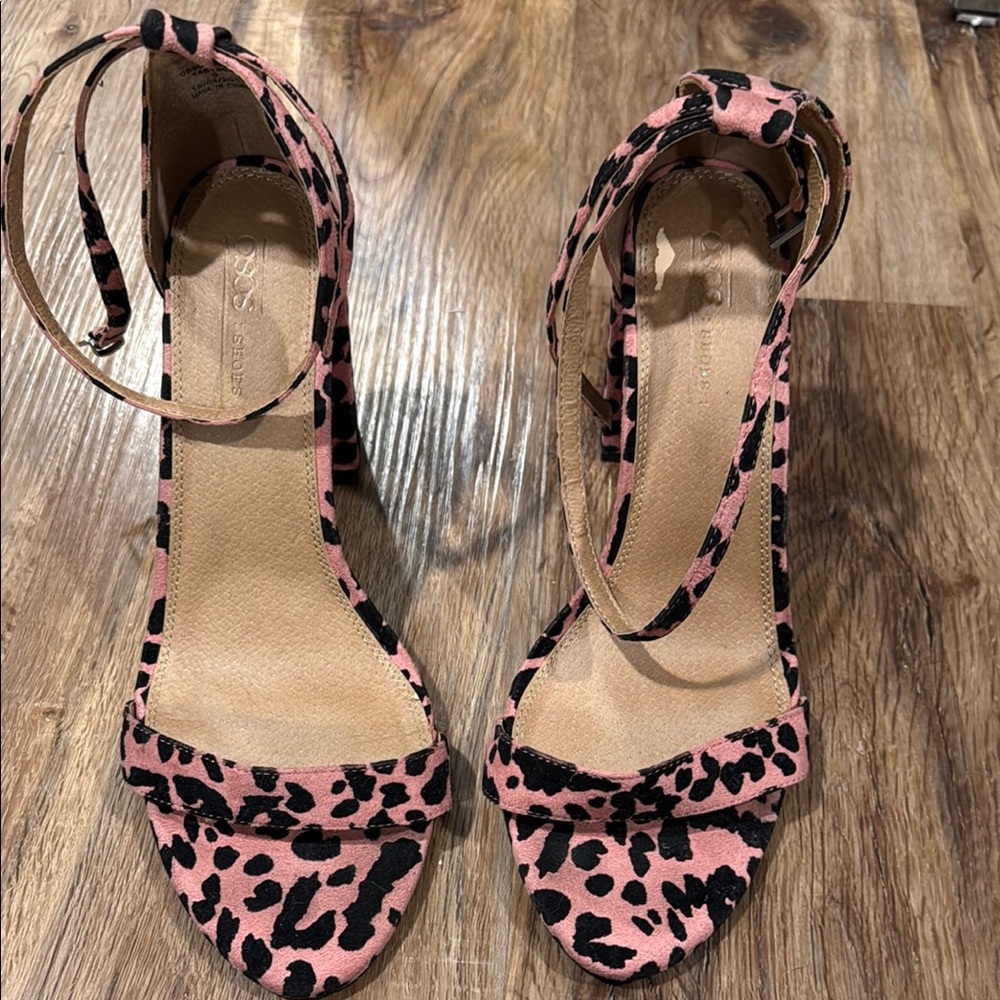 ASOS Pink Leopard Print Heels